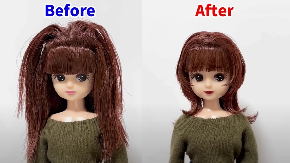 リカちゃん人形 ミニチュア ヘアカット