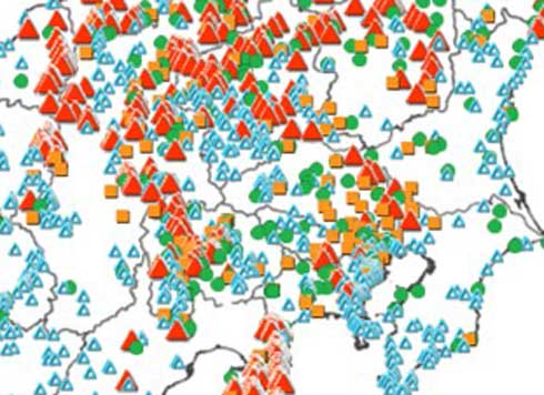 温泉 マップ 全国 位置 泉温