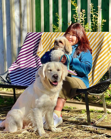 ママさんと過ごすワンコたち