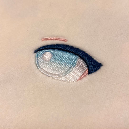 目の刺しゅう