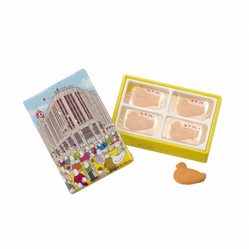 豊島屋の「鳩サブレー伊勢丹新宿店限定缶」のミニチュア