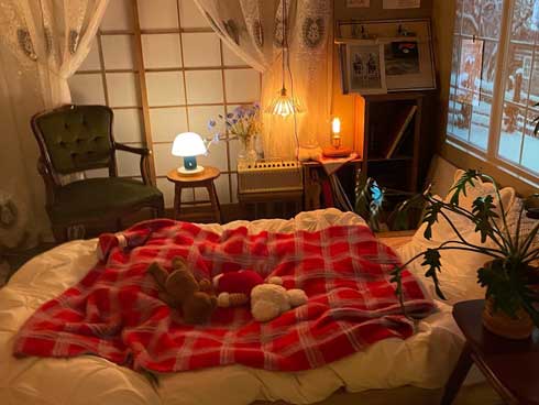 窓がない プロジェクター 景色 壁 映す アイデア