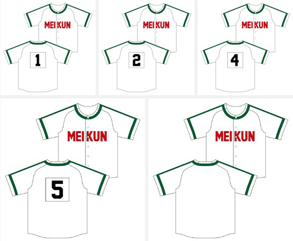 明訓高校野球部のユニフォーム風レプリカシャツ