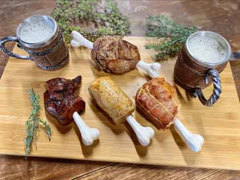 燕三条 マンガ肉 骨ピック 再現 アルミ合金 新潟県燕市 食器 骨 刺すだけ