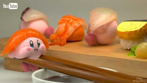 カービィ 寿司 粘土 作品 リアル 食べ物 造形