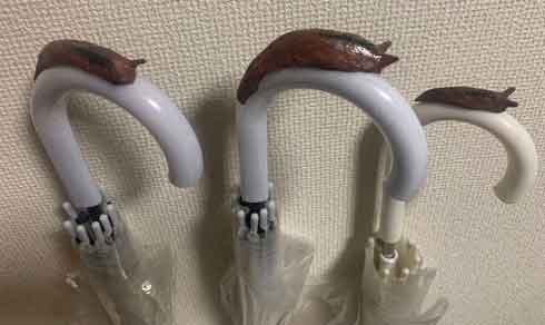傘 盗難 防止 チャーム ナメクジ 盗まれない 粘土細工