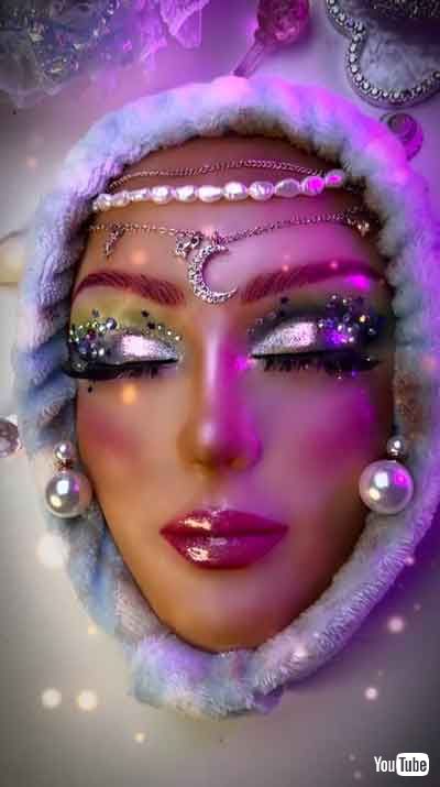 メイク マネキン チュートリアル 動画 ビフォーアフター 人魚 派手