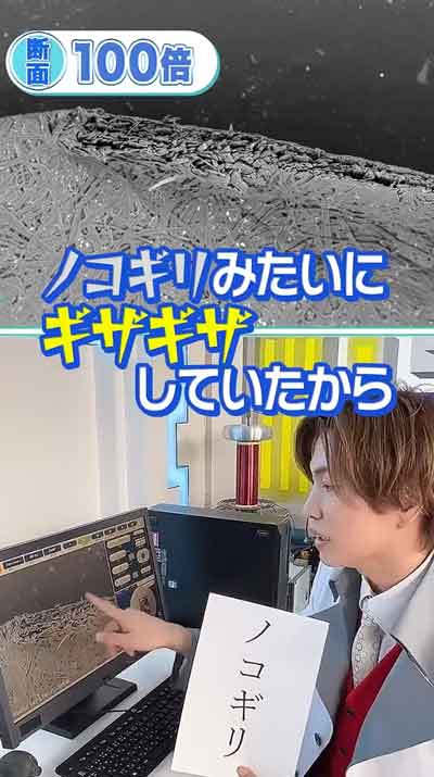 紙で手が切れる 理由 電子顕微鏡 観察 繊維 ギザギザ ノコギリ