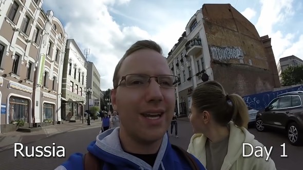 2015年9月に始めた旅行1日目の夫のひげ