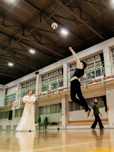 バレーボールウェディングフォト