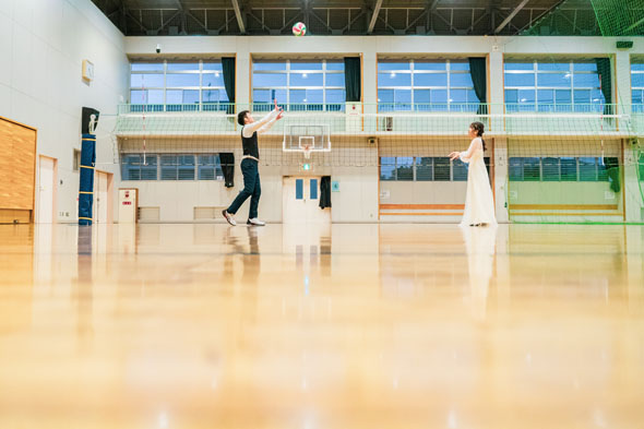 バレーボールウェディングフォト