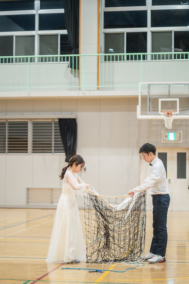 バレーボールウェディングフォト