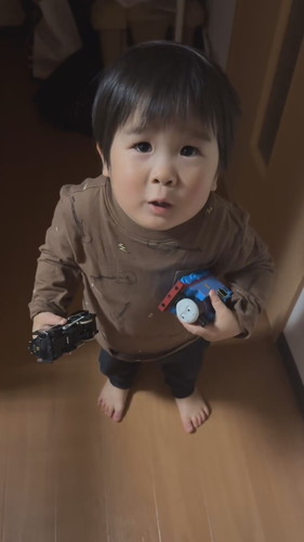 玄関に置いておくと説明するわーちゃん