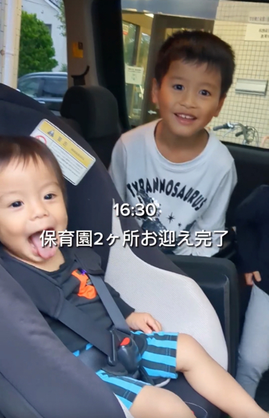 保育園にお迎え
