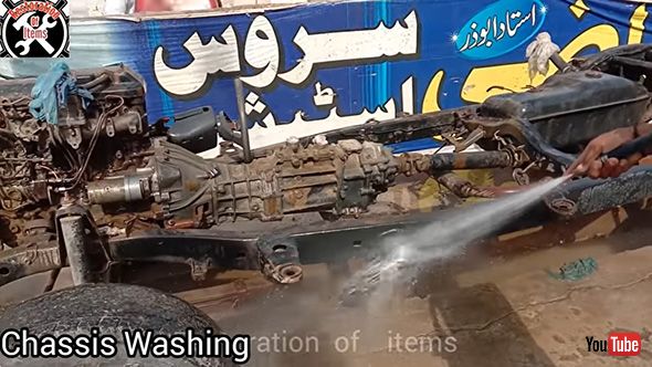 フレームを洗浄