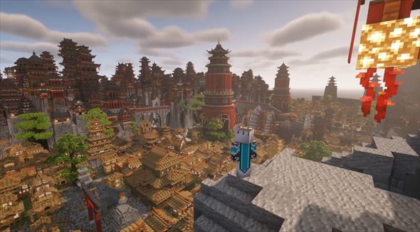 マイクラ　建築　中華風ファンタジー