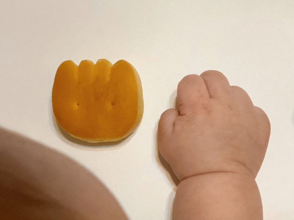 やさいパンと撮ってたら参加してくれた4歳