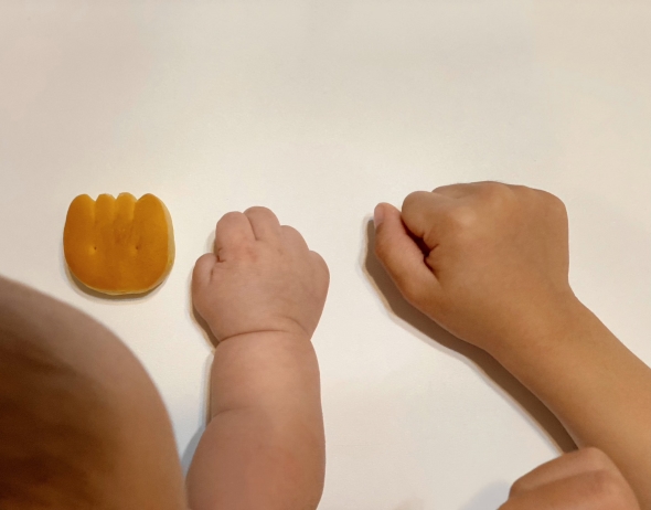 やさいパンと撮ってたら参加してくれた4歳