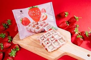 いちごのワッフル