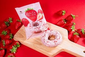 いちごのドーナツ