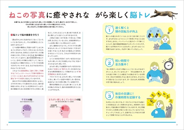 川島隆太教授の脳活ねこのまちがい探し