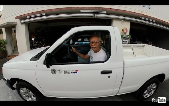 ニッサン・フロンティアの改造を説明する所ジョージ