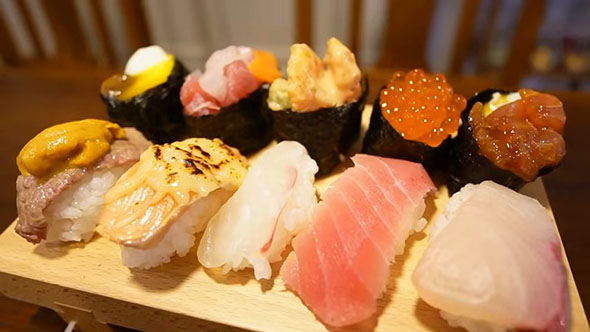 かほさんが握った寿司