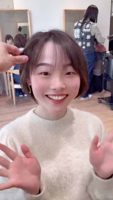 ヘアカット ショートボブ 美容師
