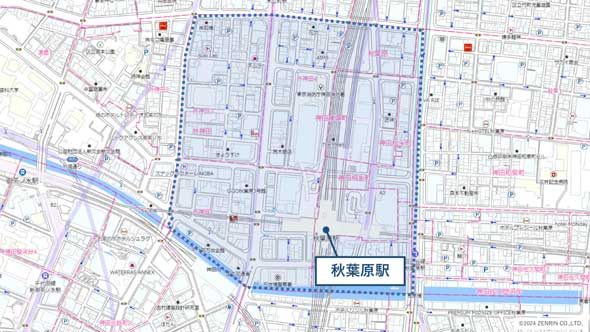 秋葉原 イメージ 実際 マップ 比較 小さい 外神田 地区 台東区 ゼンリン