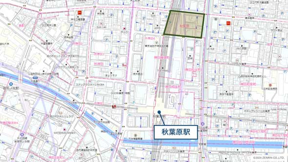 秋葉原 イメージ 実際 マップ 比較 小さい 外神田 地区 台東区 ゼンリン