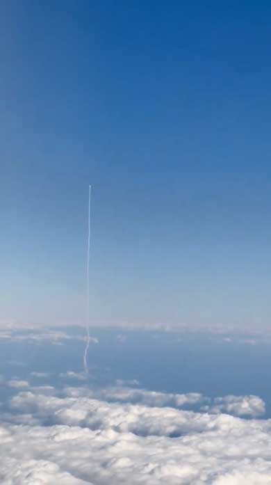 JAL659便 H2Aロケット 発射 打ち上げ 上昇 飛行機 機内 撮影