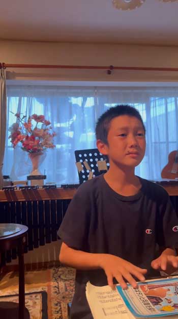 泣きながら練習