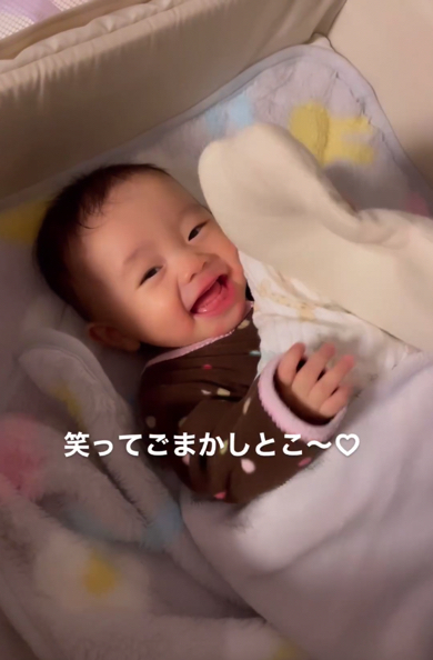 最後までニコニコ笑顔の赤ちゃん