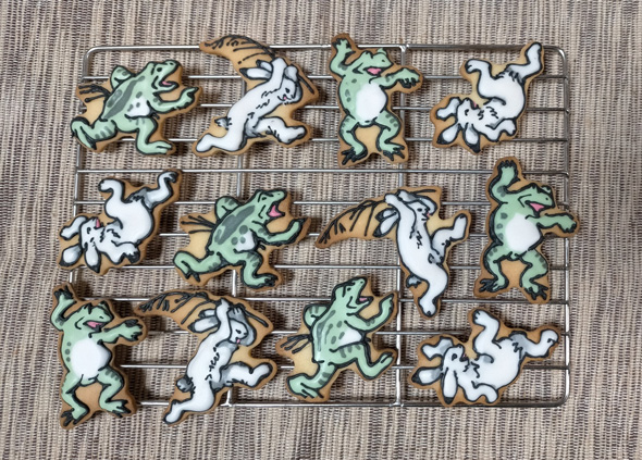 セリア 鳥獣戯画 クッキー抜き型 アイシングクッキー