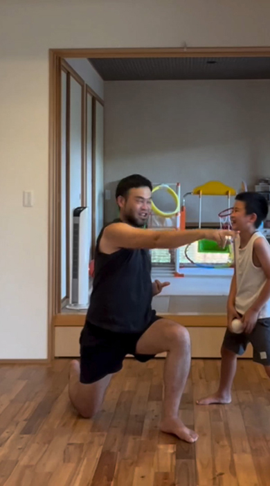 ふりきったパパさん