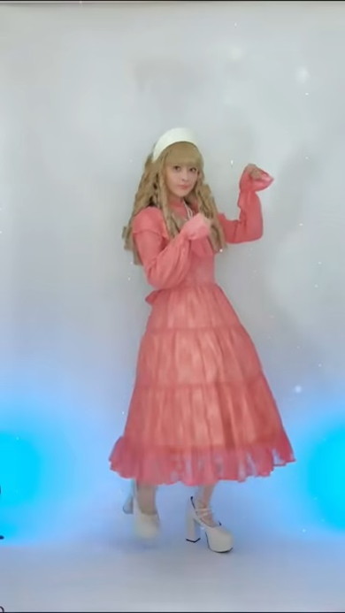 ピーチのクラシカルロリータコーディネート