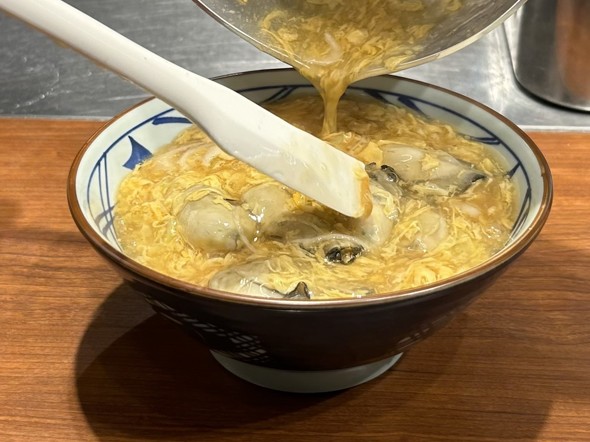 丸亀製麺 牡蠣たまあんかけうどん