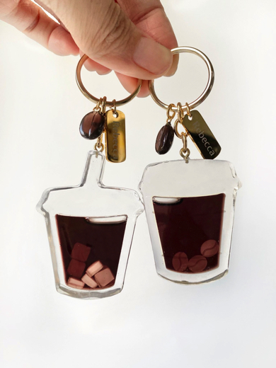 アイスコーヒーをイメージしたキーリング