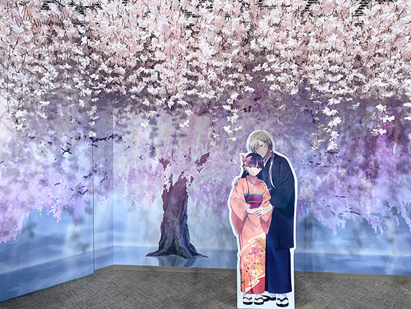 桜のフォトスポットコーナー