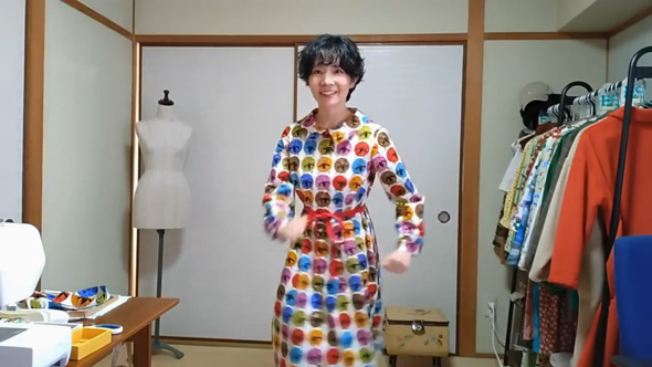 昭和36年 服 再現 レトロ 雑誌 付録 長袖 ワンピース 裁縫 服作り ミシン