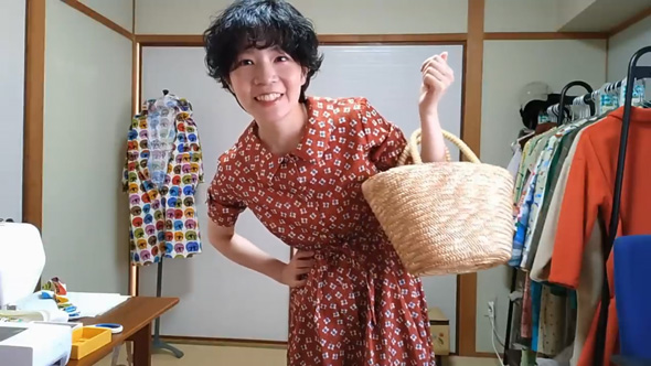 昭和36年 服 再現 レトロ 雑誌 付録 長袖 ワンピース 裁縫 服作り ミシン