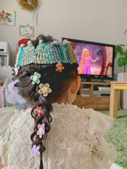 ラプンツェル見る子ども