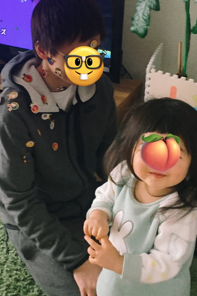 シール遊び子ども