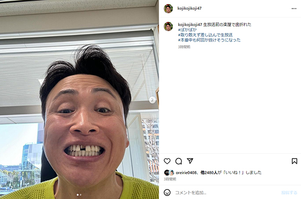 見事に折れてる……！