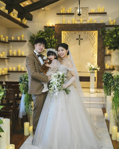 新郎新婦のパパとママと記念撮影