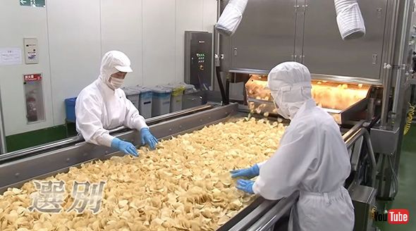 工場 ポテチ 湖池屋