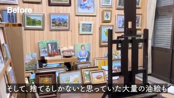 大量の油絵