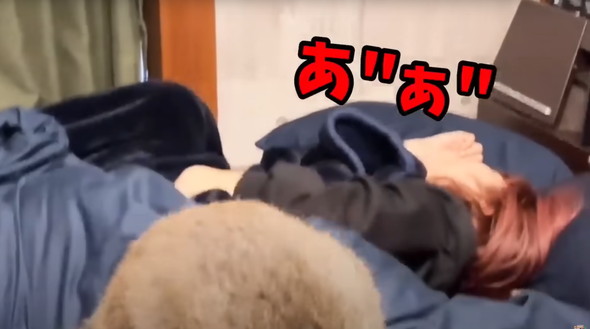 動物に起こされるお姉さん