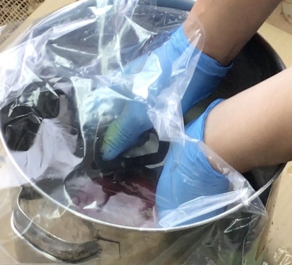 水の中でガス抜き