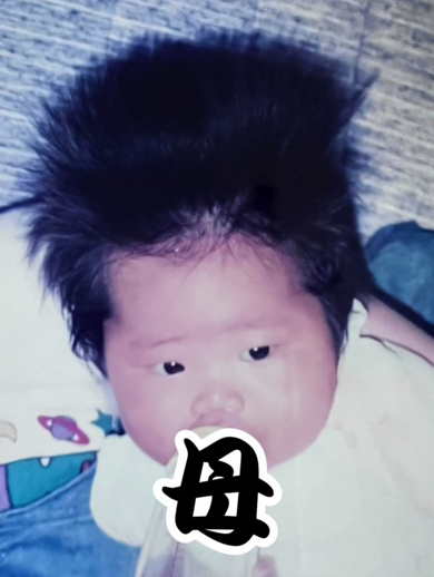 息子の毛量に負けない赤ちゃん母の毛量